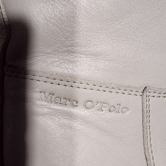 MARC O'POLO Gray Leather Mid-Calf Boots with Chunky Platform Soles, size 38 - Picture 5 of 10